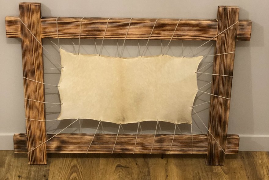 Cadre à peindre peaux et bois - forme rectangulaire