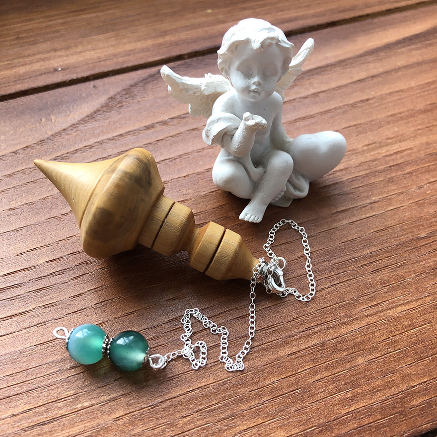 Pendule en buis et aventurine (pendule 9)