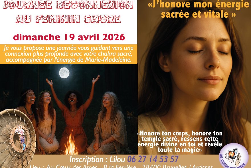 Journée Reconnexion au féminin sacré - J'honore mon énergie sacrée et vitale (chakra sacré)